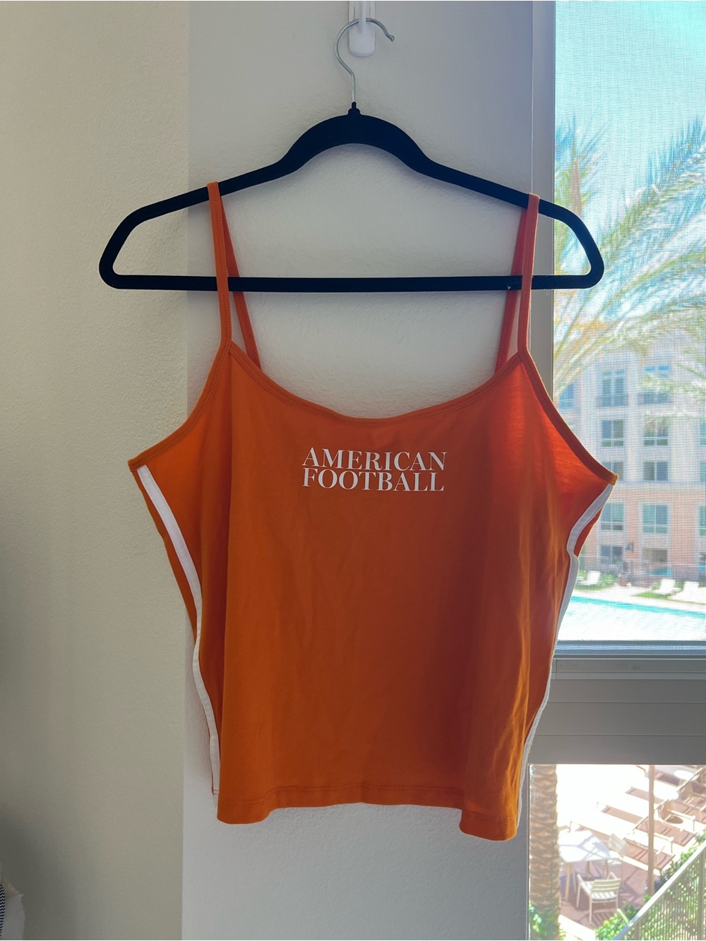 wild fable Orange Spaghetti Strap Tank with White Trim